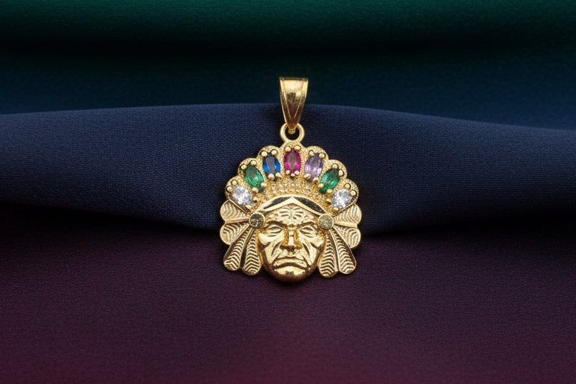 10k Gold Indian Pendant