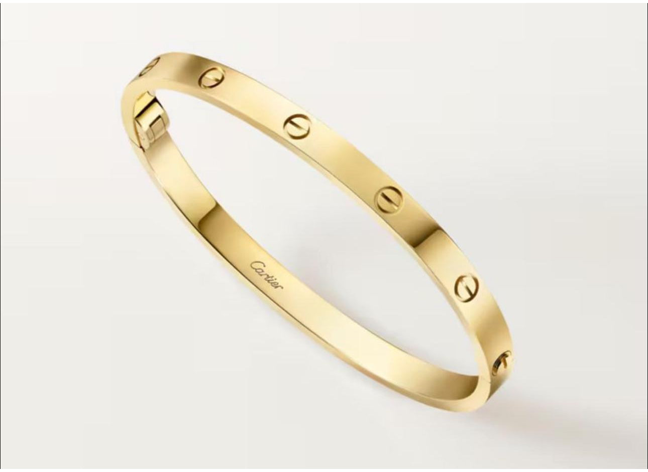 Manilla Cartier, Oro 10k, Hollow, Size 16"(6"), 6MM