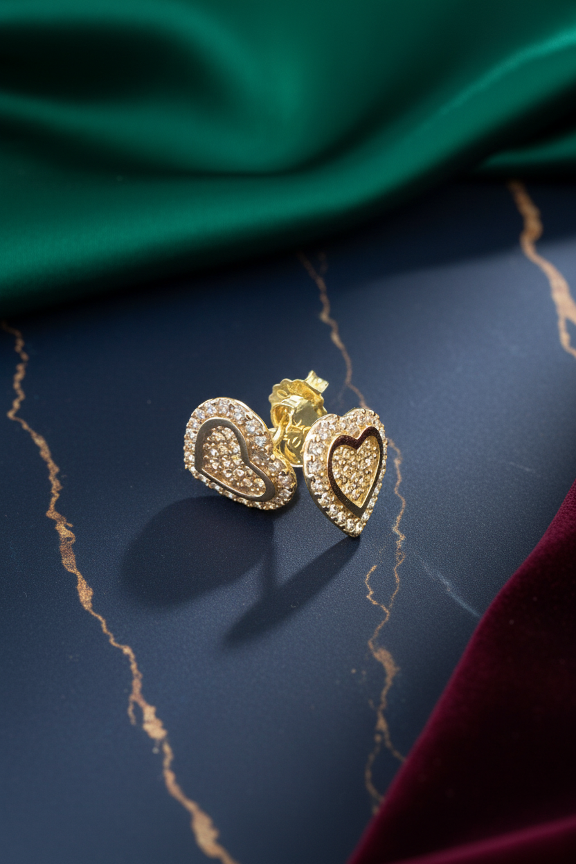 Aretes de Chicas de Corazones Elegantes