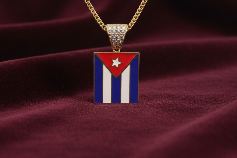 Dije de Bandera Cubana, Oro 10k