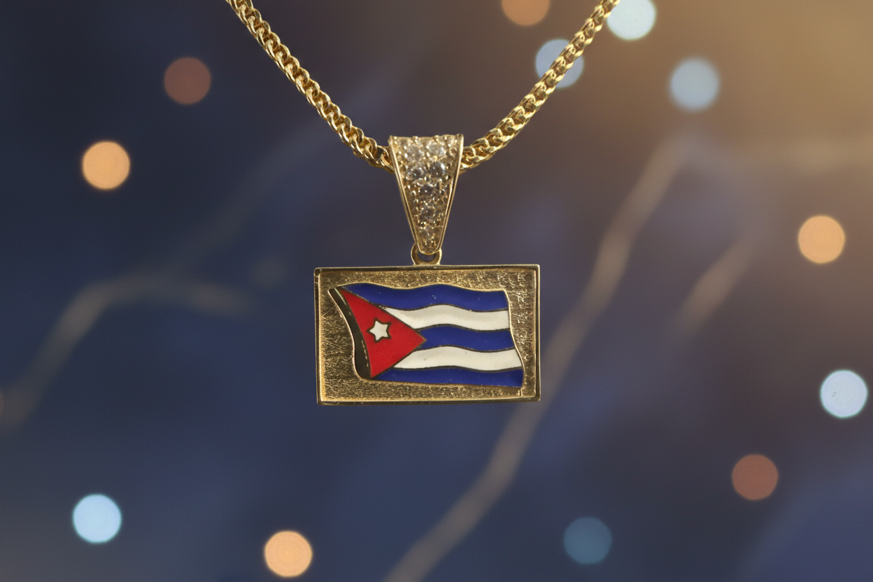 Dije de Bandera cubana Mediana, 10k