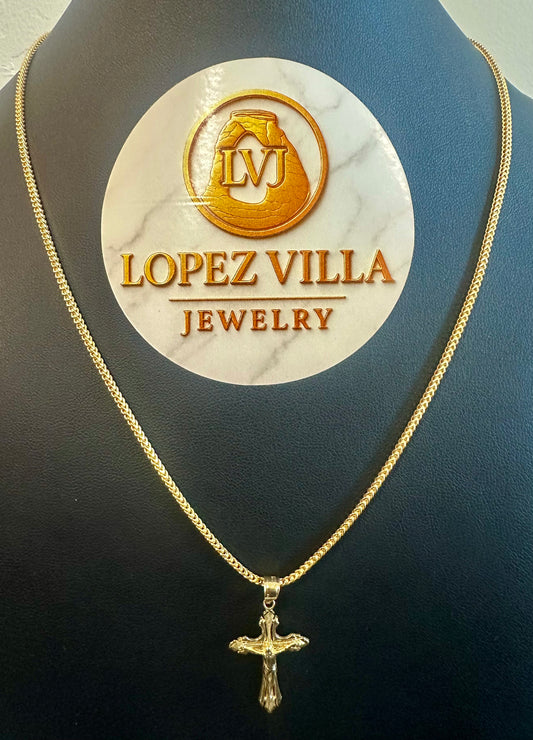 Cadena Franco con dije de Cruz, 1.8MM, 20"