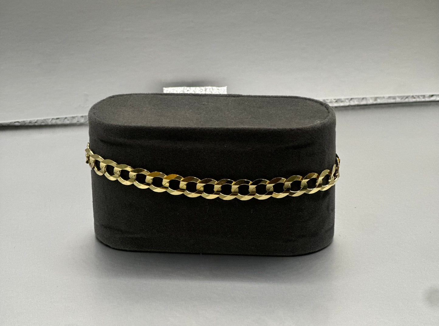 Manilla Cuban Curb Oro 10k, 7MM, 8"