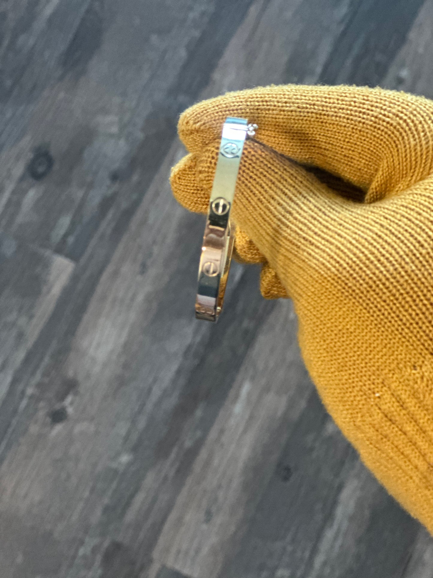 Manilla Cartier Oro 10k, 6MM, 17"