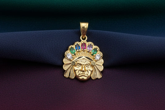 10k Gold Indian Pendant