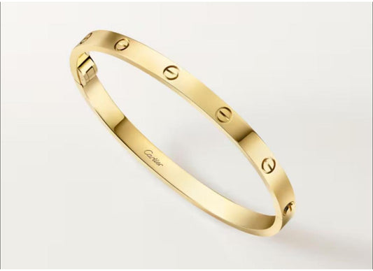 Manilla Cartier, Oro 10k, Hollow, Size 16"(6"), 6MM