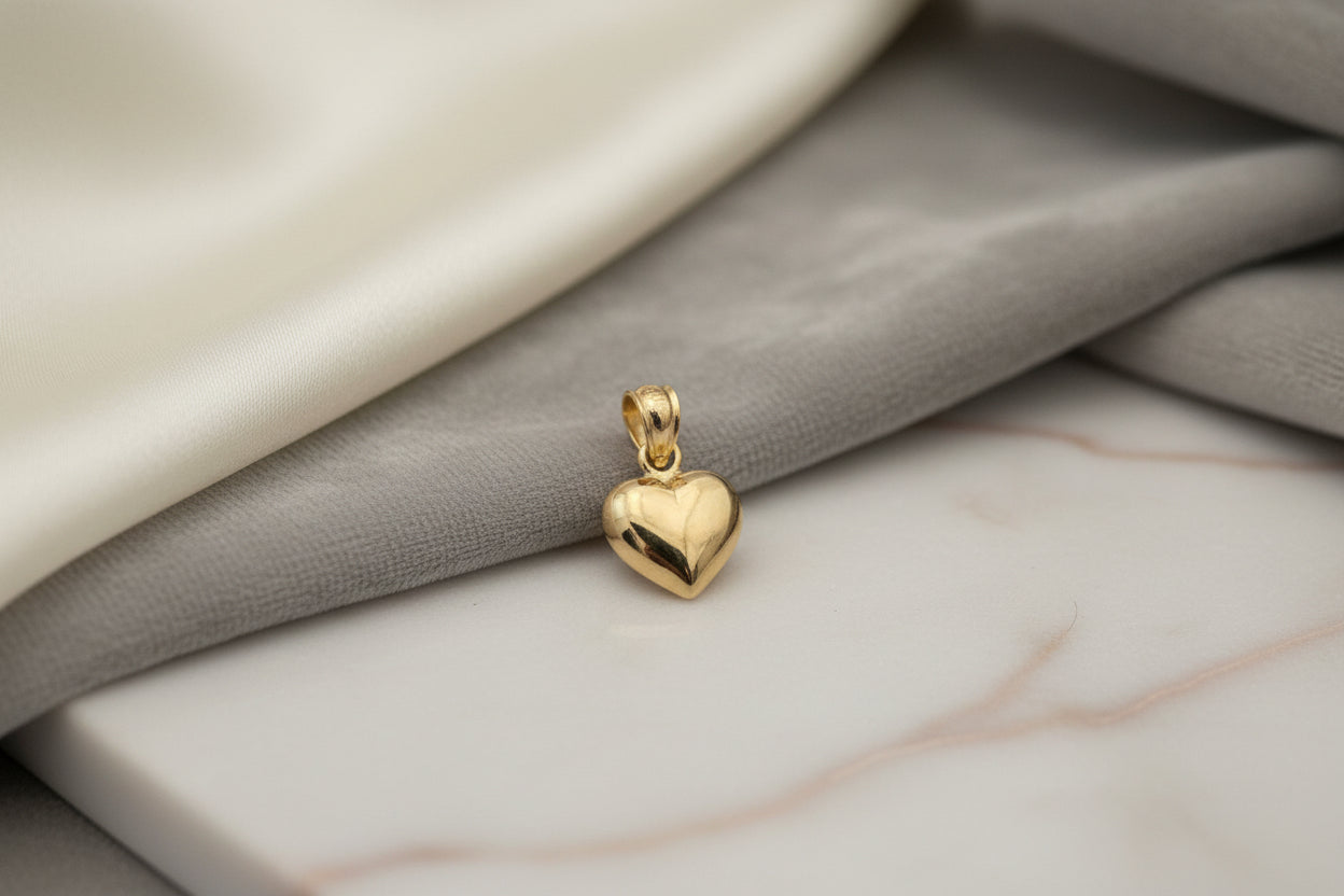 Small Heart Pendant, 10k Gold