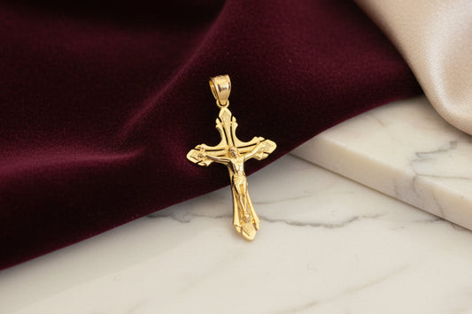 10k Gold Crucifix Pendant