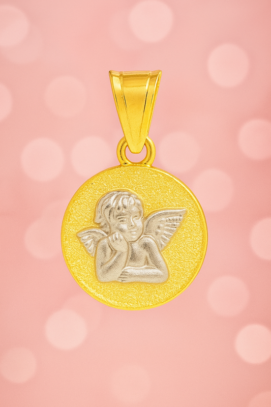 Dije pequeño de Ángel, Oro 10k