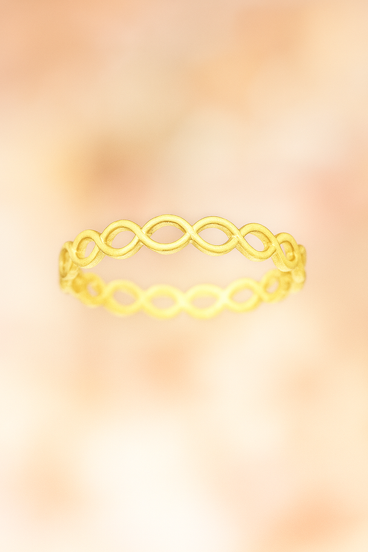 Anillo de Chicas de Infinito Oro 10k, Size 7