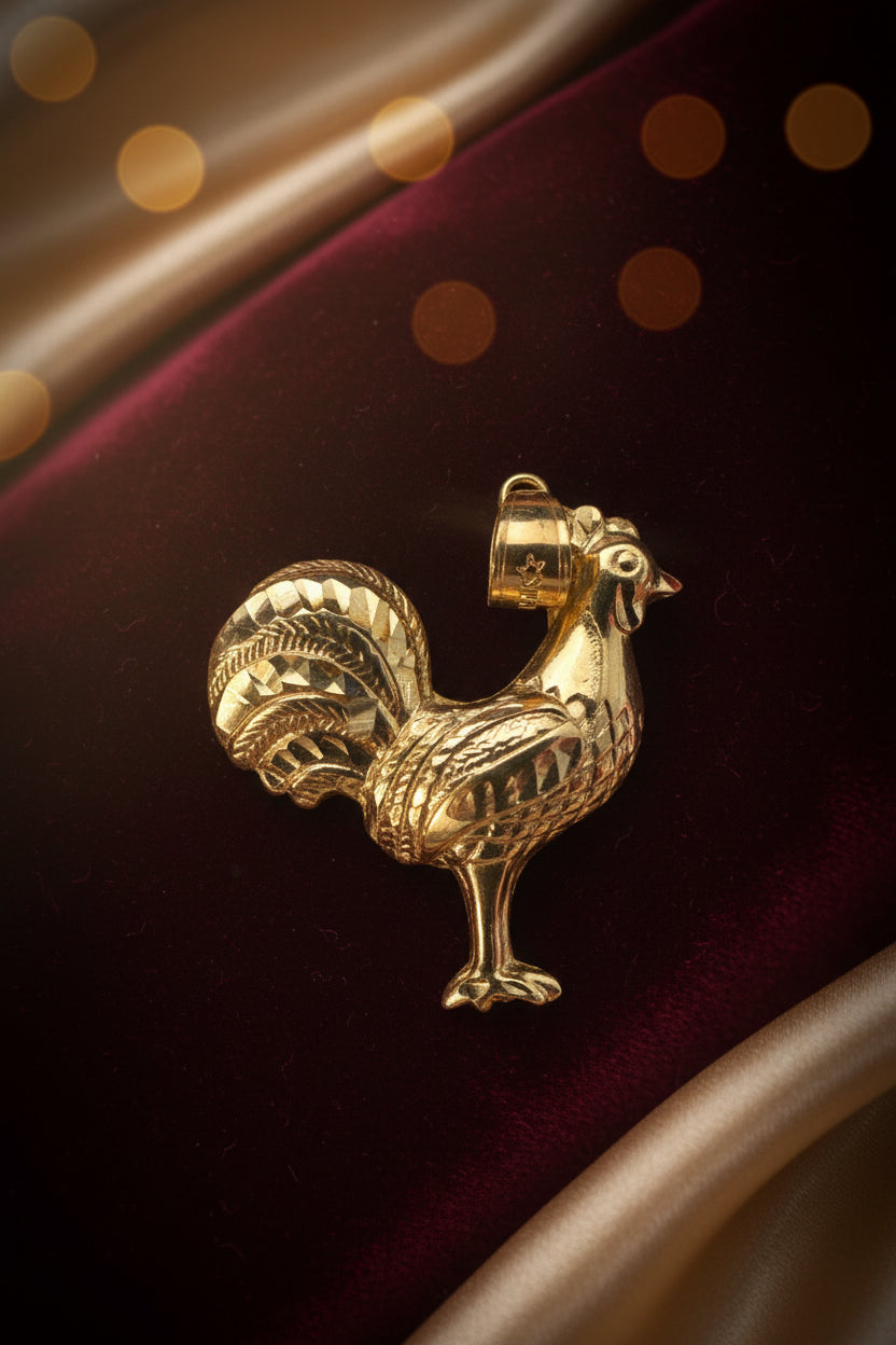 Dije de Gallo, Oro 10k.