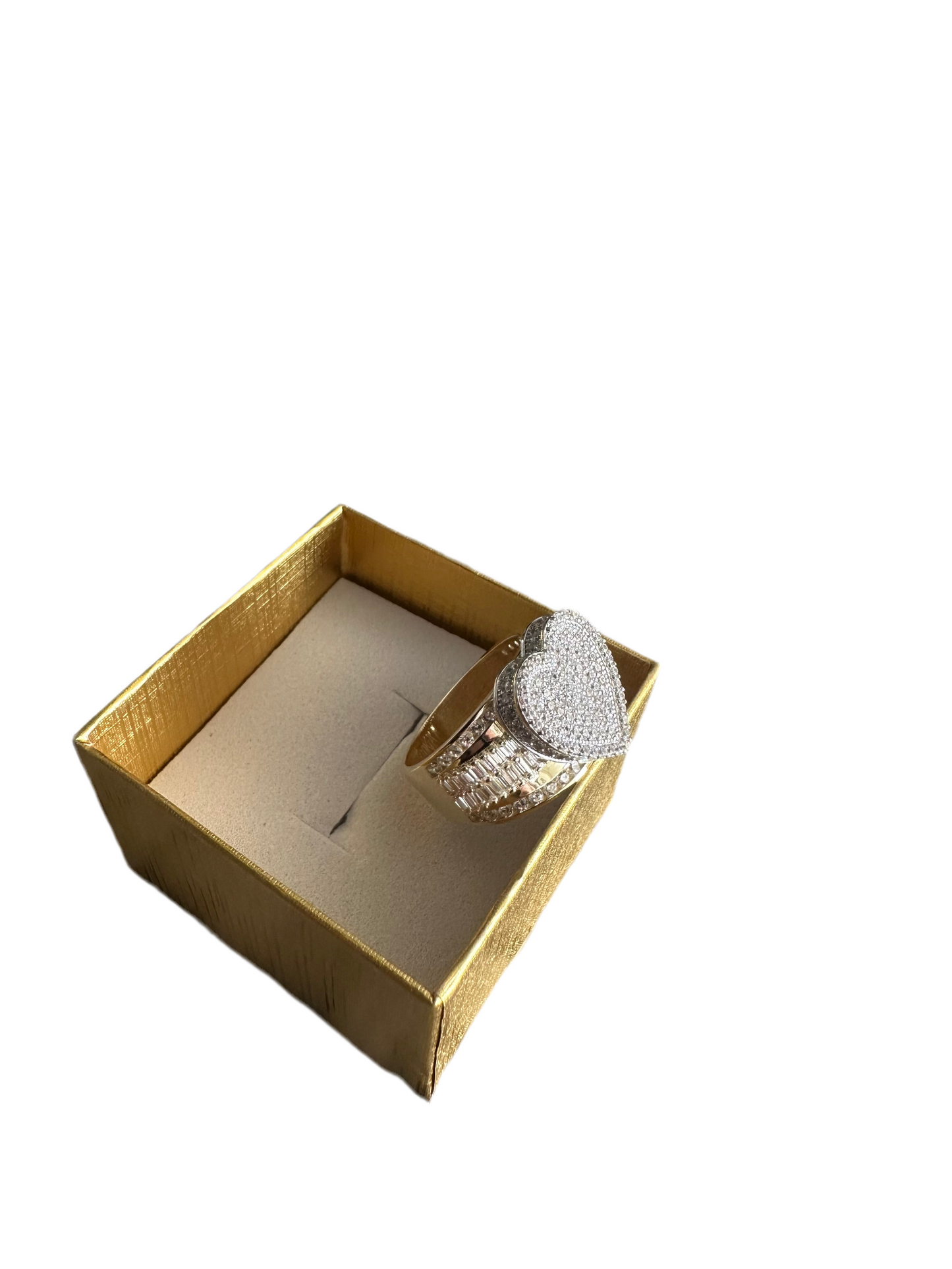 Anillo de Corazón de piedra Oro 10k,  Size 8