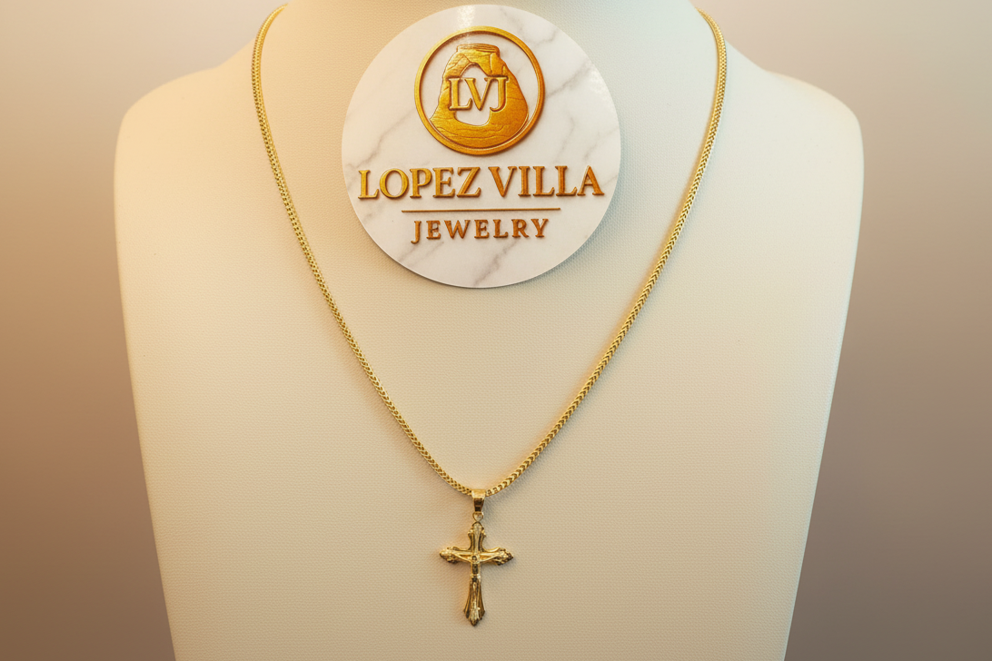 Cadena Franco con dije de Cruz, 1.8MM, 20"