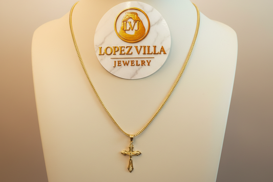 Cadena Franco con dije de Cruz, 1.8MM, 20"