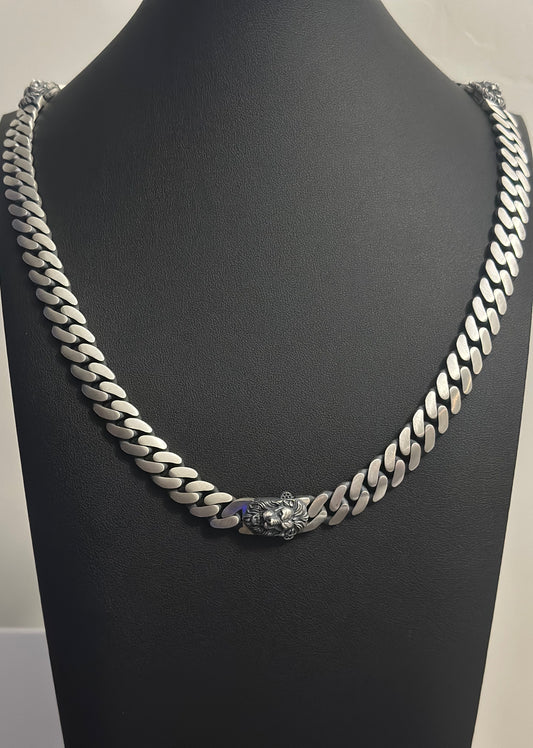 Cadena de Real Lion Plata Silver 925 Original, Solid, 12mm, 24"