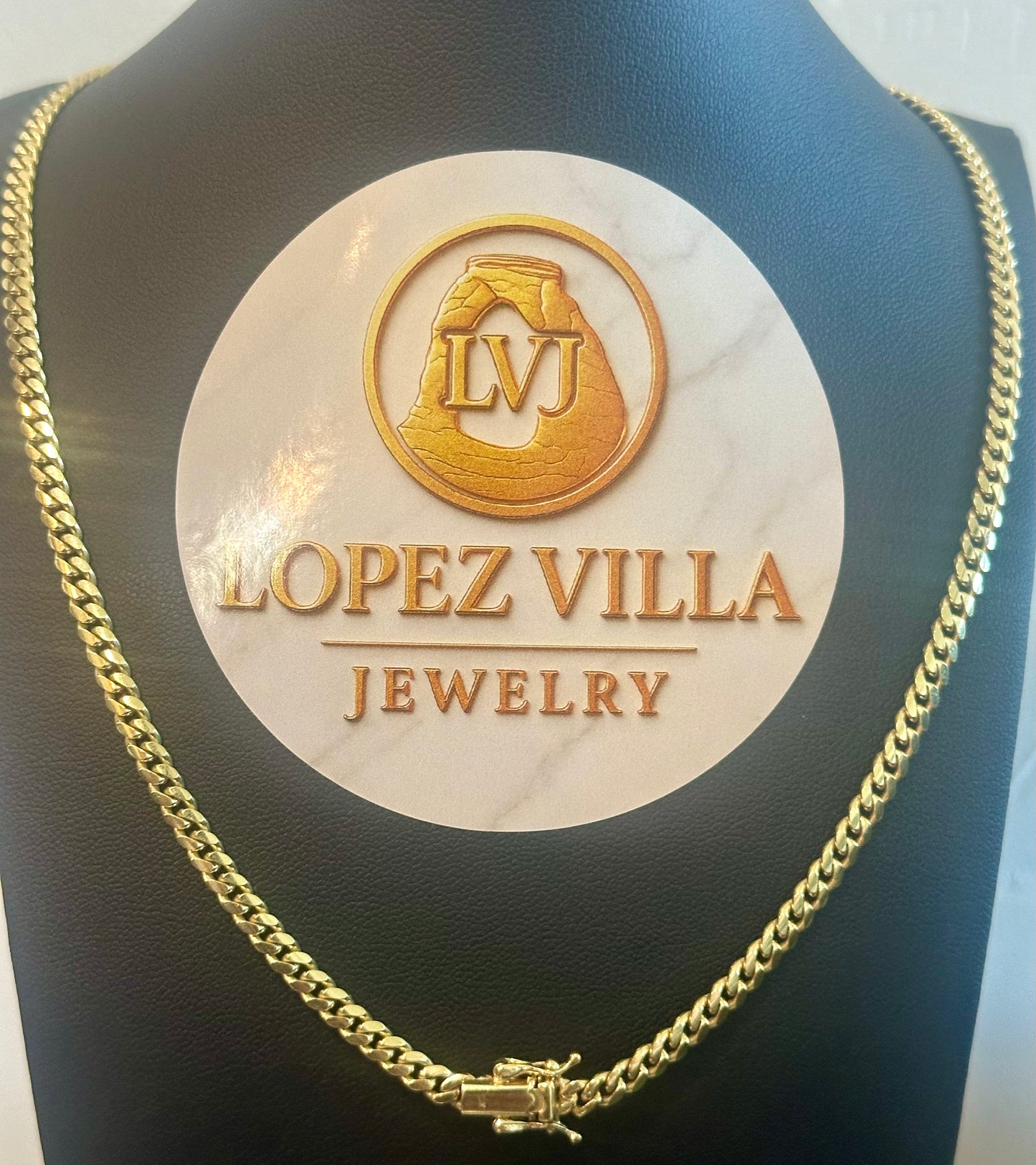 Cadena Miami Cuban Link Solid, 10k, 4mm, 20"