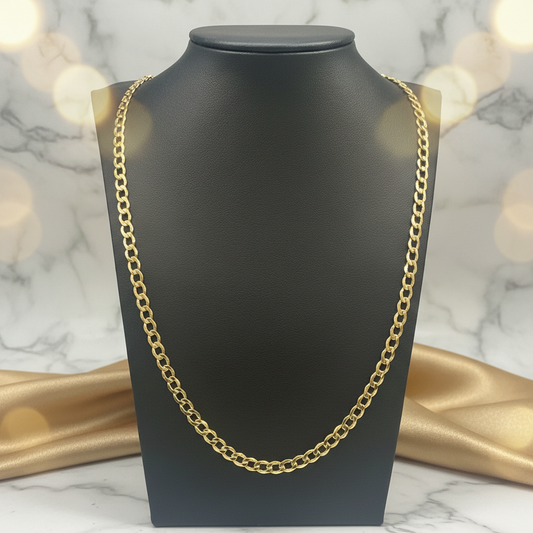 Curb Semi Solid Chain, 5mm 22" 10k