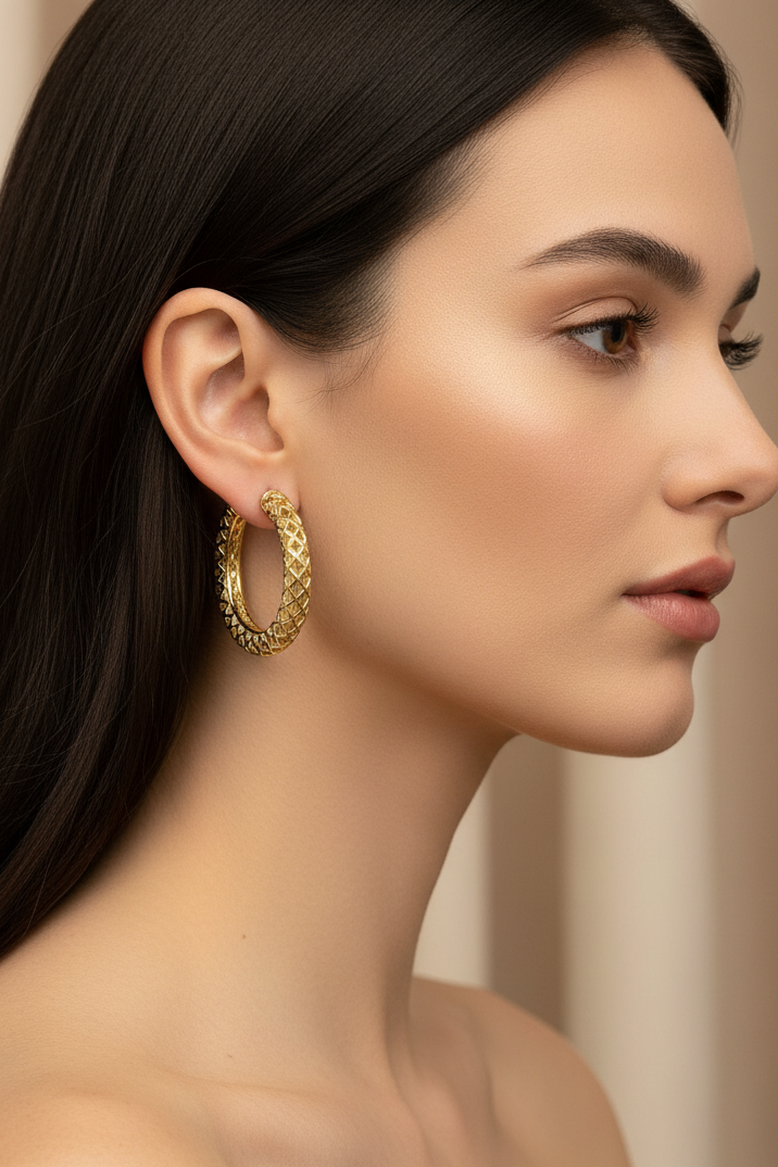 Argollas de Chica, Oro 10k, 22MM (Heavy)