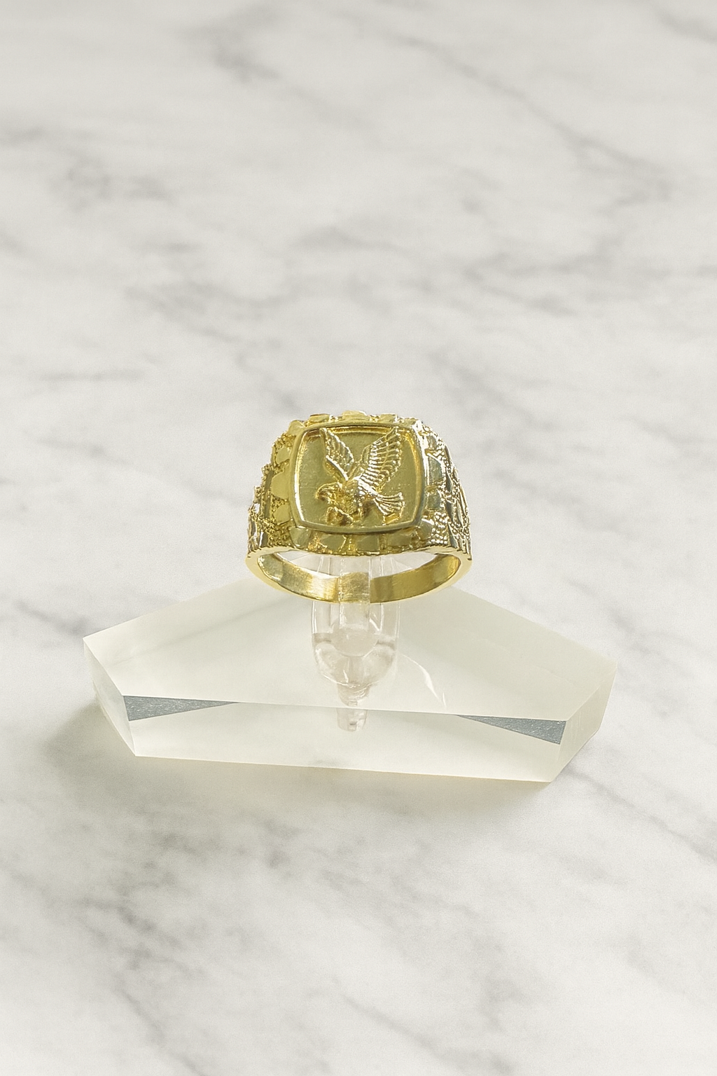 Anillo Hombre Águla Americana, Oro 10k, Size 10.5