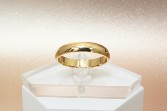 Alianza Sólida, Oro 10k, 4MM, Talla 11