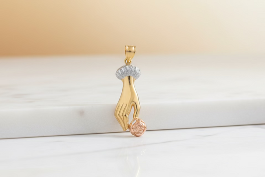 Dije Mano Tricolor Oro 10k