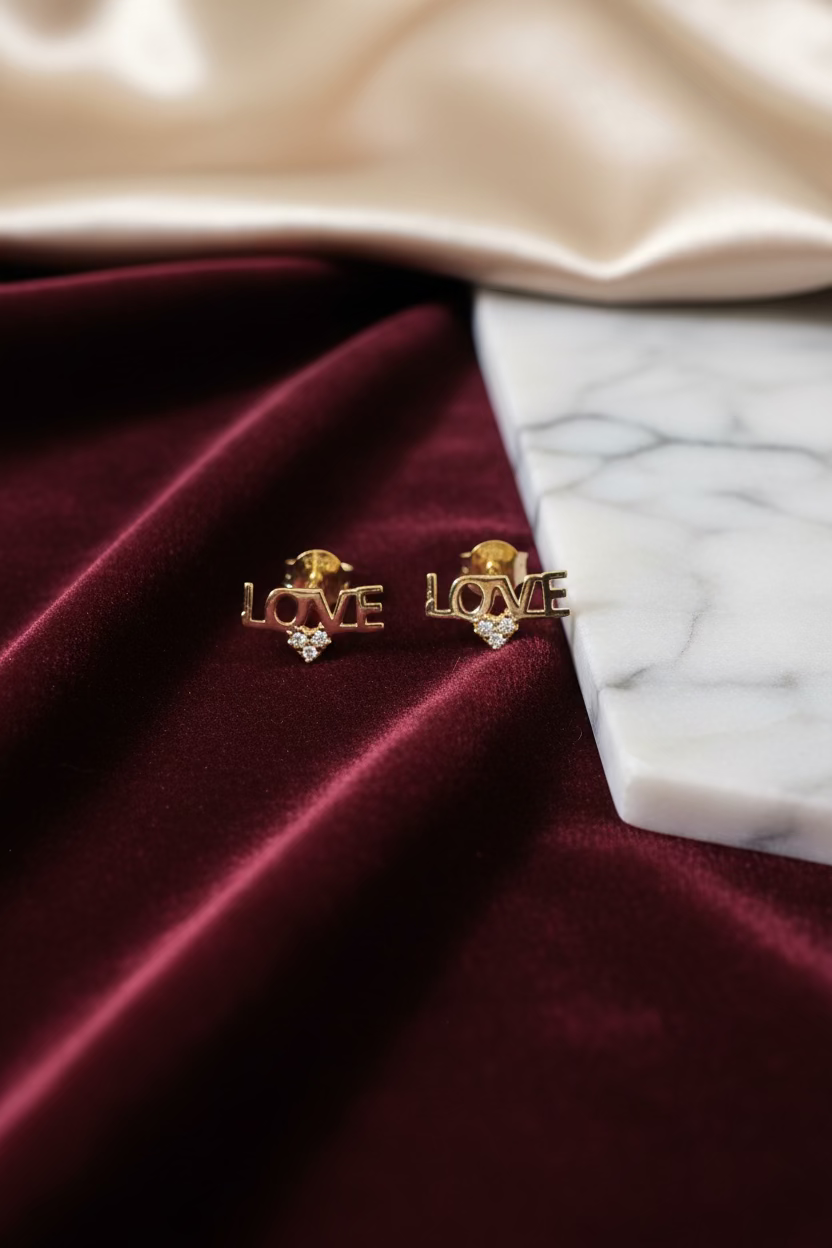 Love Earrings 10k Gold