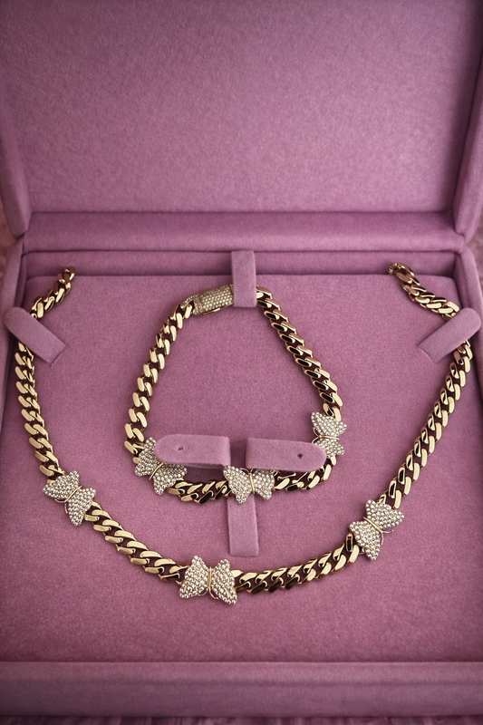 Set #10 Mónaco Oro 10k, Cadena 6MM, 20", Manilla 6MM, 7.5"