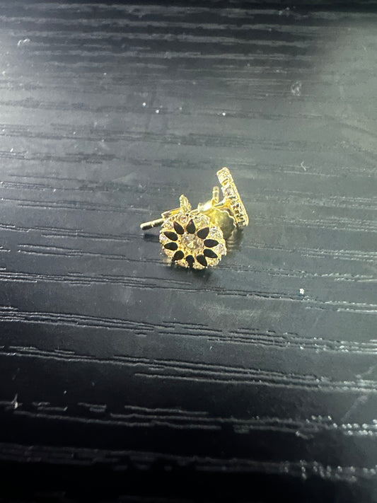 Aretes de Chicas de Flor Elegantes, Oro 10k