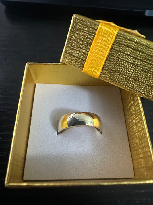 Anillo Solid, Oro 10k, 6mm, Size 8