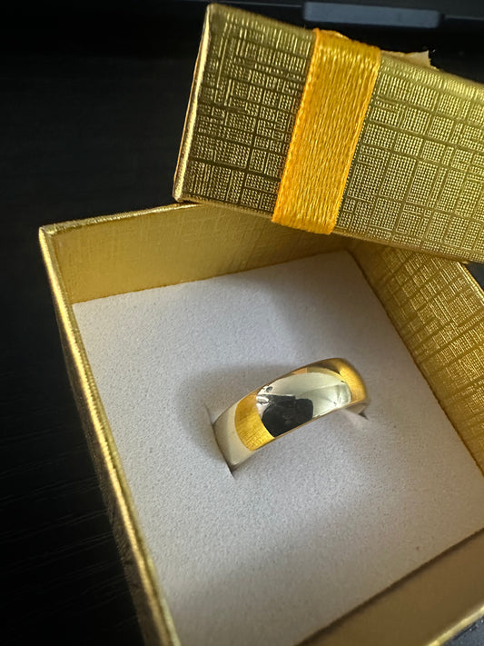 Anillo Solid, Oro 10k, 6mm, Size 8